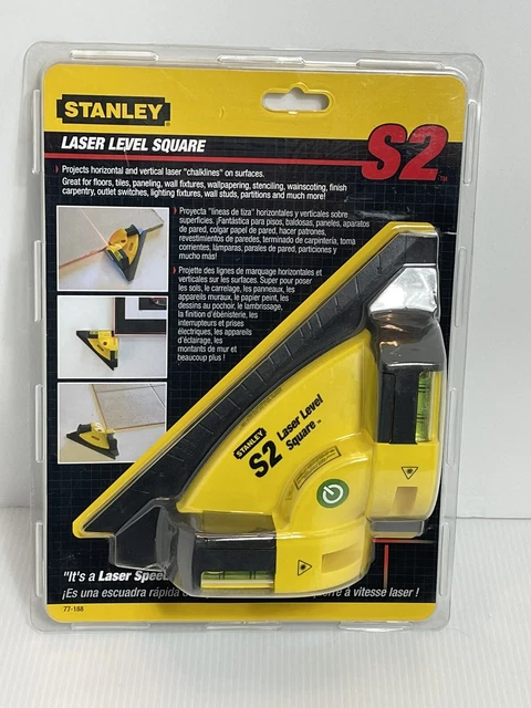 Stanley S2 Projection Laser Level Square 90 Degree Angle Vertical Horizontal NEW
