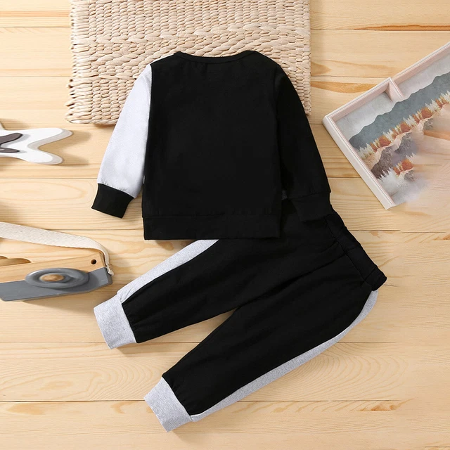 Felpa neonato bambini 2 pezzi tuta top felpa + pantaloni vestiti set outfit 11