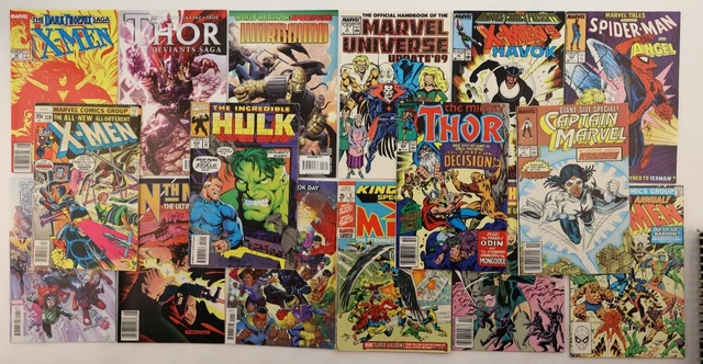 Mix Lot of 16 Marvel Comics X-Men Nth Man Spider Man Hulk Captin Marvel Thor