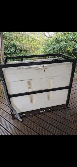 650 LITRE UPRIGHT Baffled Water Tank + Frame/Cage -Window Cleaning/Car ...
