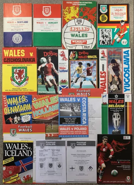 WALES FOOTBALL PROGRAMME COLLECTION Job Lot WELSH MEMORABILIA CYMRU Mixed Bundle