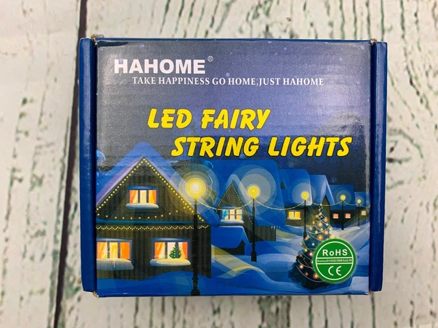 Copper Wire LED Fairy String Light Wall Plug In Blue 2