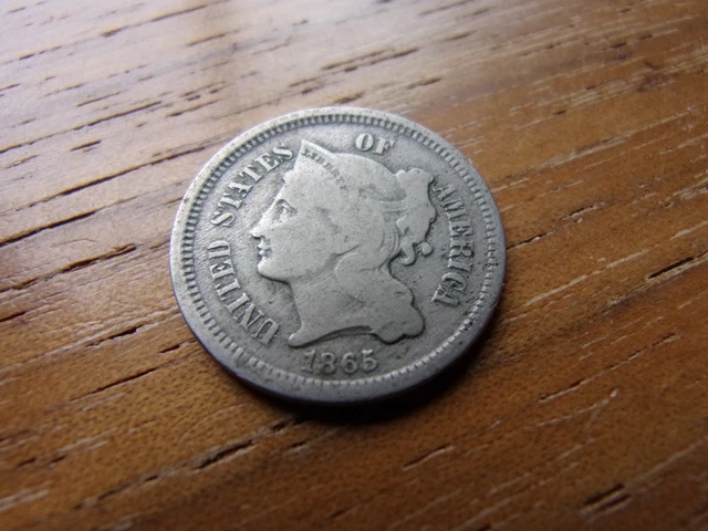 1865 Three Cent Piece Better Grade Nice Circ Cond