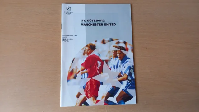 IFK Gothenburg v Manchester United Man Utd Champions League 1994/95 FREE POST