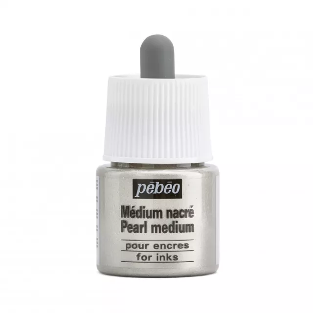 Pebeo Pearl Medium Iridescent Effect for Ink & Watercolour Paint 45ml