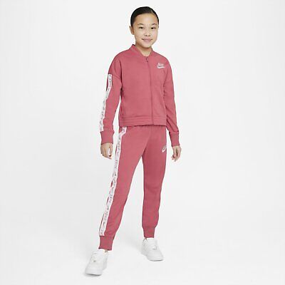 Kids Nike Sportswear Tracksuit CU8374 622 Pink/White Size S_M_L_XL