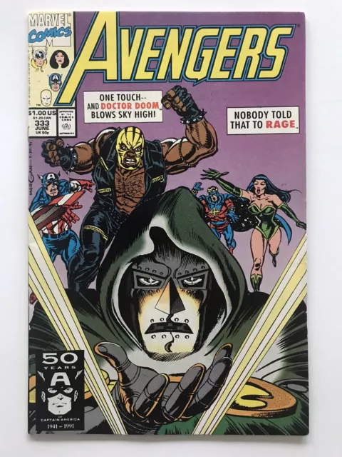 Avengers #333 1991 Marvel Copper Comic Lot Of 1 Doctor Doom White Vision