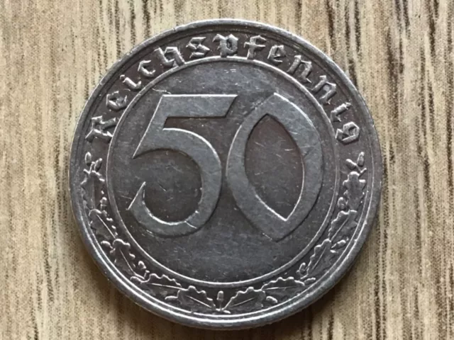 50 Reichspfennig Nickel Drittes Reich 1938-39 J.365