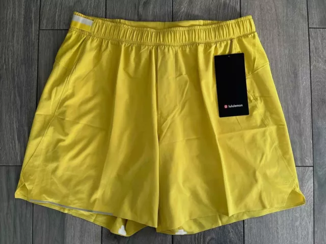 Lululemon Mens Surge Shorts 6" Lined, Soleil Yellow, Nwt