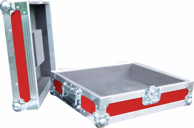 Technics SL1210 Turntable DJ Deck Swan Flight Case (Red Rigid PVC) 2
