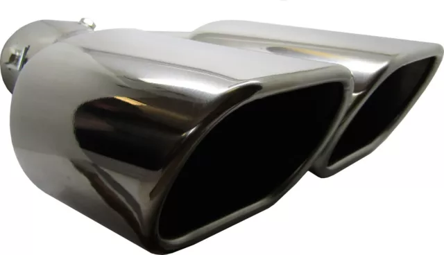 Twin Square Stainless Steel Exhaust Trim Tip FOR FORD Fiesta V 2001-2010