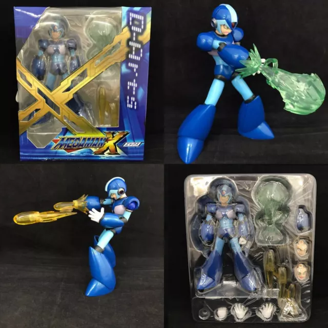 New SHF Rockman MegaMan X Action Figure Blue VER Box Set Figurine Model Toy