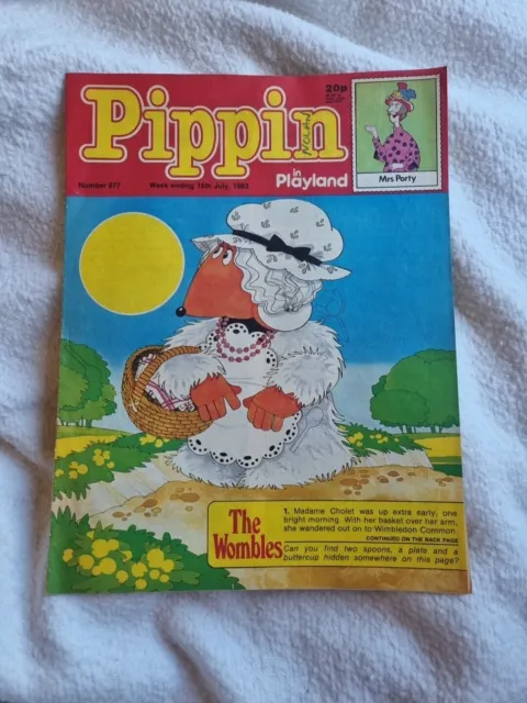 Pippin In Playland Comic - 15th July 1983 No 877 The Wombles Mrs Porty