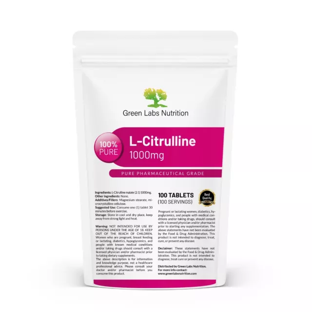 MALATE DE CITRULLINE 1000 mg Comprimés RÉGÉNÉRATION RAPIDE DE LA GRANDE POMPE