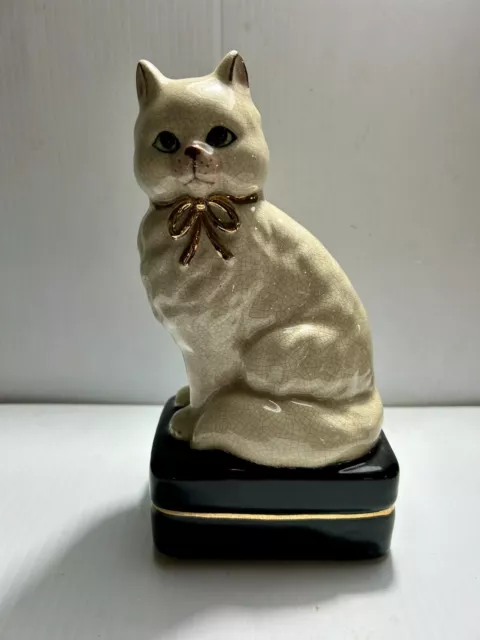 Vintage Takahashi San Francisco Cat Figurine Piggy Bank? Large 8”