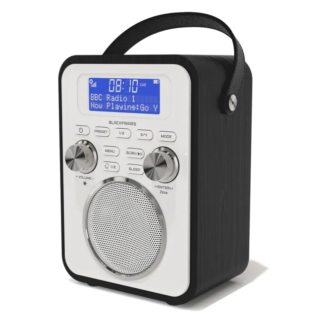 Azatom DAB FM Radio Clock Alarm Speaker with Remote Control Blackfriars 2 Black