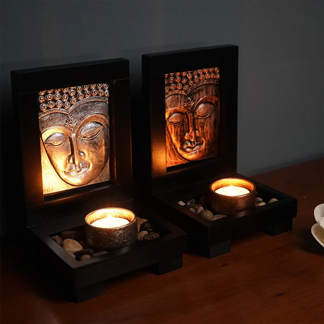 (Free Size)Buddha Incense Holder Zen Candle Holder Multi-Purpose Store Use