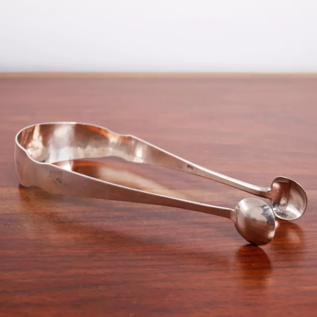 SAMUEL WHITE NYC AMERICAN COIN SILVER SUGAR / ICE TONGS c.1800-1810 MONOGRAM ASP