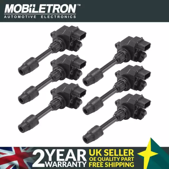 6 Pack of Mobiletron CN-17 Ignition Coil for Nissan Maxima QX