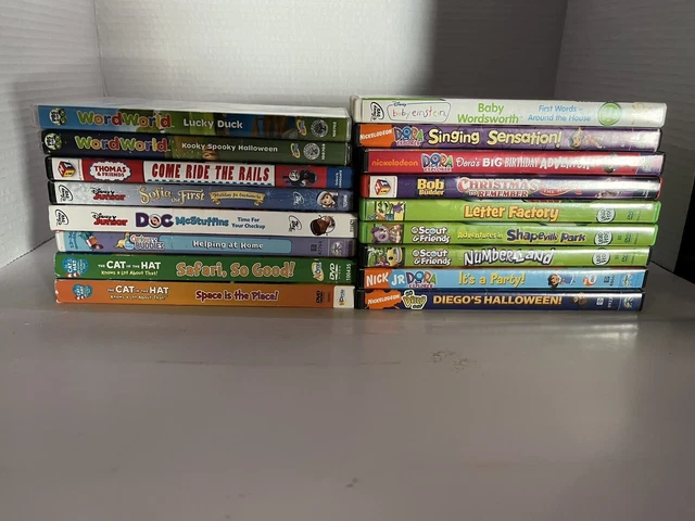 LOT OF 17 Childrens Learning DVDs (PBS Kids, Nick Jr, Disney Jr, Leap ...