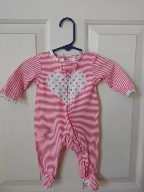 Carter's Infant Baby Girl Long Sleeve Zip Up Footed Sleeper Pajamas 3 Months