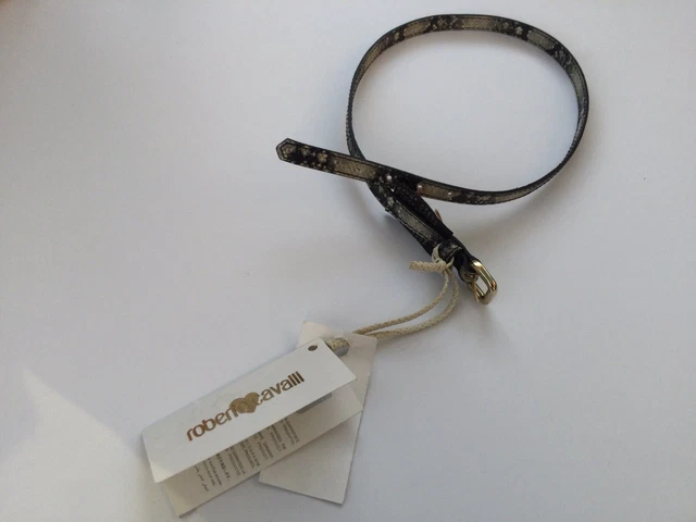 BNWT 100% Auth Roberto Cavalli, baby girl designer Animal Print belt. 6-12 Mths