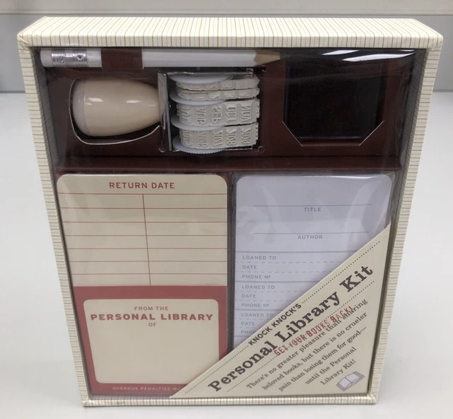 KNOCK KNOCK Personal Library Kit Book Lovers Gift Get Books Back Prevent Loss