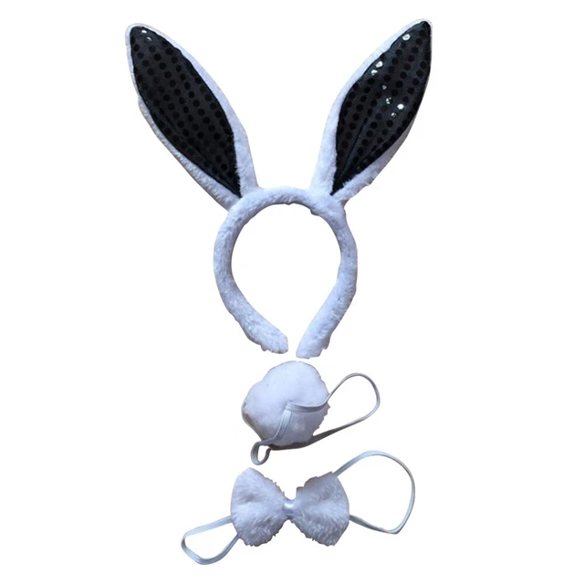 3pcs adulte costume de bande dessinée mignonne costume oreilles de lapin