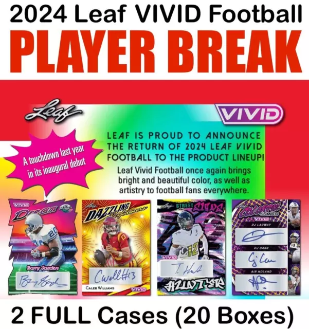KEVIN “KC” CONCEPCION 2025 Leaf Vivid Football Pick your PLAYER Break