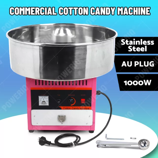 PPAP Commercial Cotton Candy Machine Sugar Floss Maker 1000W for Party Pink