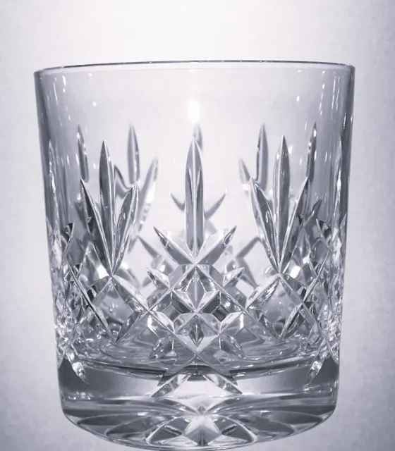 Single Signed EDINBURGH Lead Crystal LOMOND Cut Glass Whisky Tumbler - 8cm