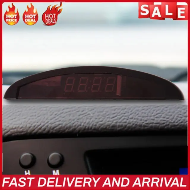 Car Temperature Clock Convenient Dashboard Clock Voltage Plastic Car Accessories