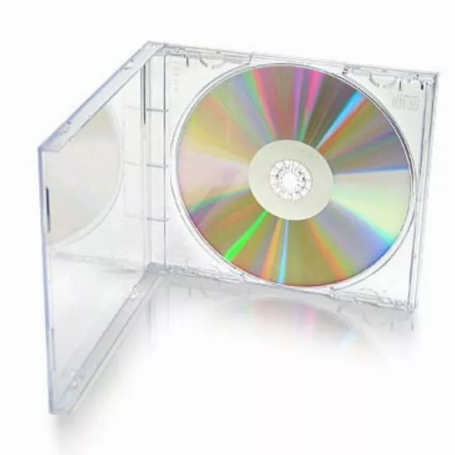 Single CD Jewel Case 10.4mm Spine with Clear Tray Empty Replacement Cover LOT 2