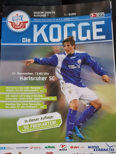 2009/10 2.BUNDESLIGA FC Hansa Rostock Karlsruher sC EUR 1,00