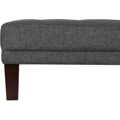 Better Homes and Gardens Porter Rectangular Ottoman, Gray Linen 9