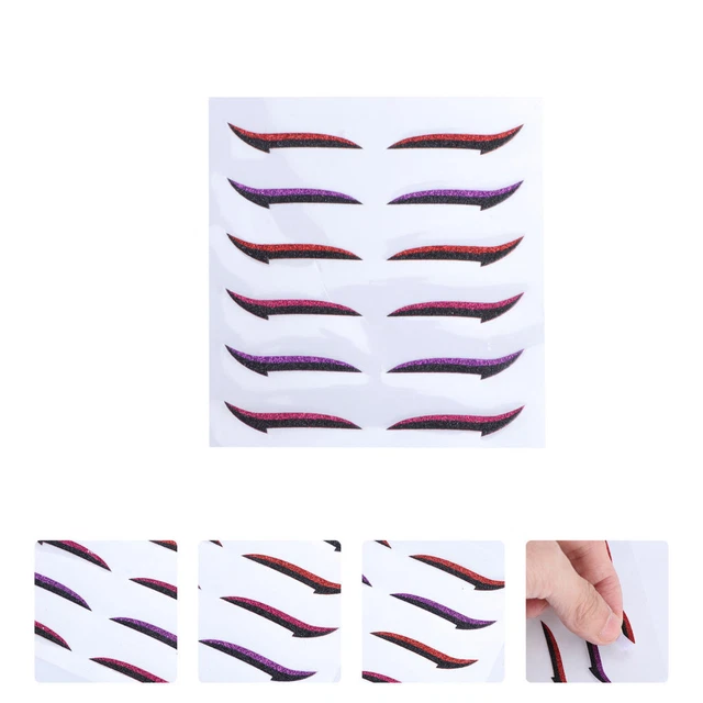 12 Pairs Glitzer-Eyeliner Aufkleber Fräulein Selbst- Eyeliner-Band