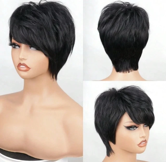 Perruque Naturelle Cheveux Humains Coupe BOB Court Auburn - Fait Main à Abidjan - Neuf