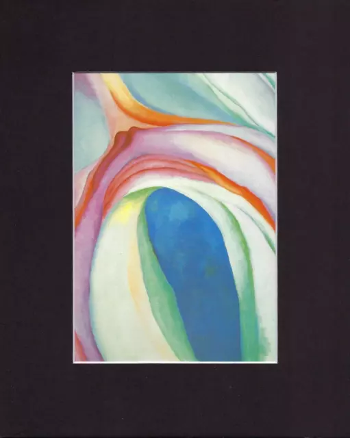 8X10& MATTED PRINT Art Georgia O'Keeffe Picture: Music, Pink & Blue II ...