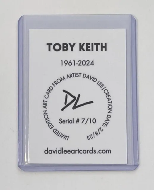 TOBY KEITH LIMITED Edition Artist Signed 1961-2024 Memorial Card 7/10 ...