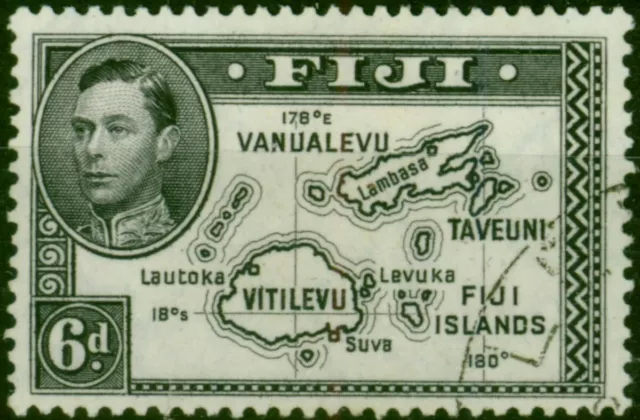 Fiji 1944 6d Violet-Black SG261a V.F.U