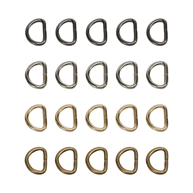40 piezas de accesorios de botón D multipropósito de aleación de zinc de metal de 2 cm para equipaje
