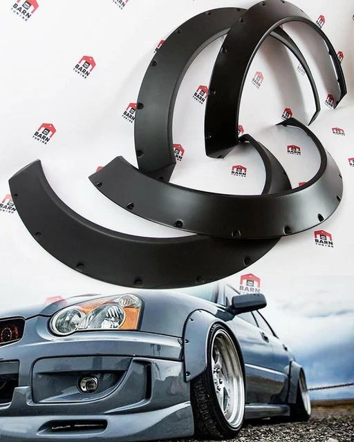 JDM FENDER FLARES universel CONCAVE JEU DE PASSAGE DE ROUE 2,9" de