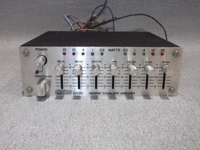 Old school AMSTRAD CH70 EQUALIZZATORE GRAFICO/AMPLIFICATORE - Non testato