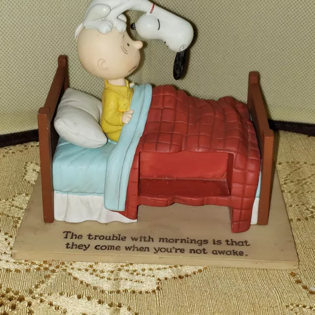 HALLMARK PEANUTS SNOOPY Charlie Brown Perpetual Calendar Figurine 2010