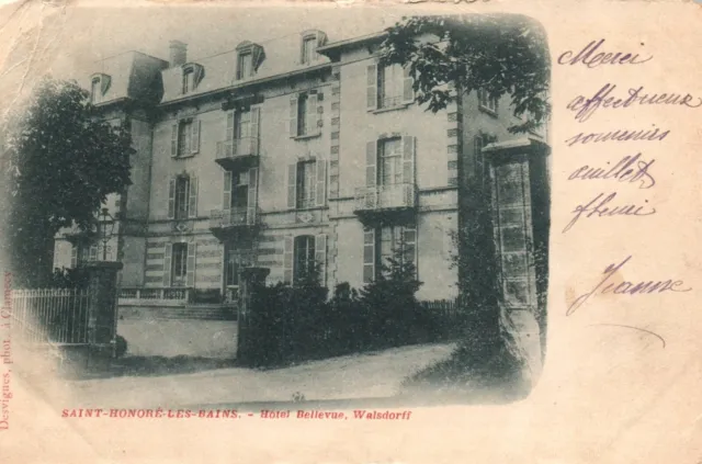 CPA 58 - SAINT HONORE LES BAINS (Nièvre) - Hotel Bellevue, Walsdorff