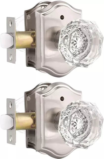 Diamond Crystal Door Knobs Interior Antique Octagon Privacy Door Lock Bed Bath