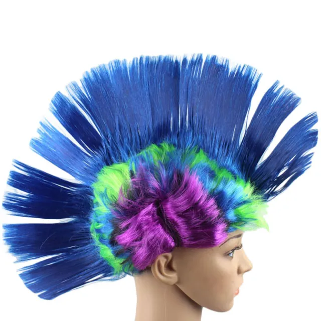 Hallowmas Masquerade Punk Mohawk Mohican hairstyle Cockscomb Hair Wig BU