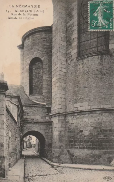 CPA 61 ALENCON (Orne) Rue de la Poterne Apse de l'Eglise