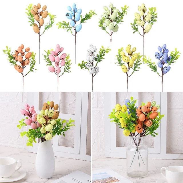 de Pâques Branche d'oeuf de Pâques Fausse plante Fleur d'oeuf en mousse