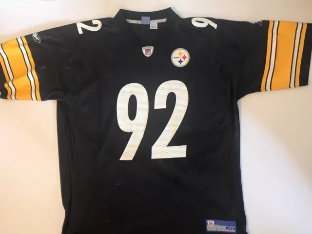 NFL Reebok Pittsburgh Steelers Jason Gildon #92 Jersey Size XL Replica